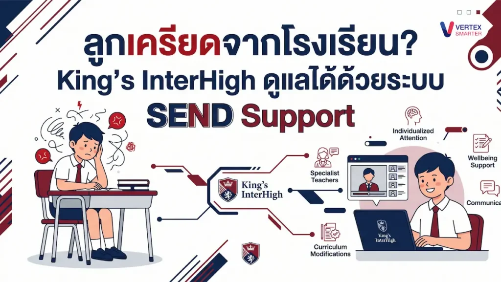 หมดกังวลเมื่อลูกมีภาวะ Anxiety หรือมีข้อจำกัดในการเรียนรู้ King’s InterHigh คือโรงเรียนที่เข้าใจปัญหา ออกแบบหลักสูตร และมีระบบ SEND Support เพื่อดึงศักยภาพเด็กอย่างแท้จริง